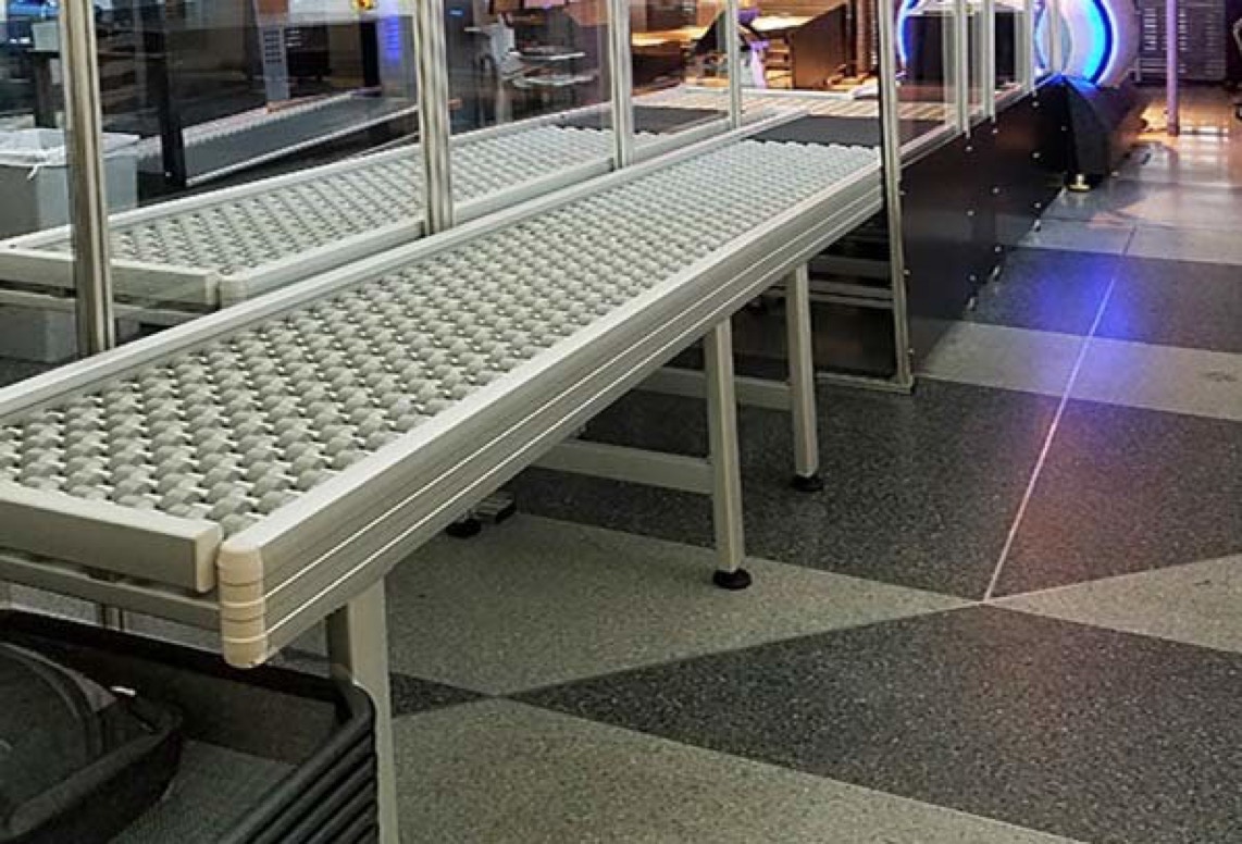 secure conveyor for airport check points